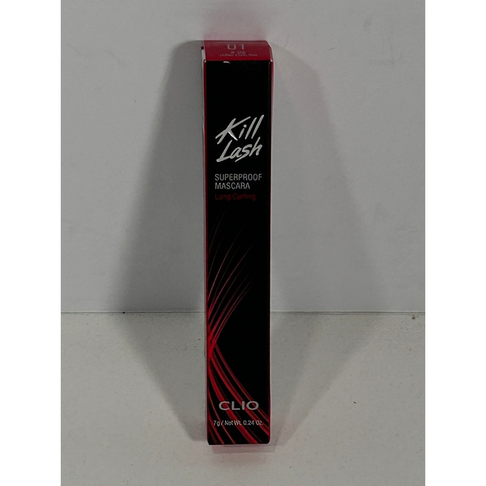 Clio Kill Lash Superproof Mascara 01 Long Curling Black 7g 0.24oz New in Box